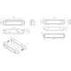 Proiector stroboscopic 12/24V, 132.7x h28.2, albastru, 6 LED-uri in grila FT-200N Fristom
