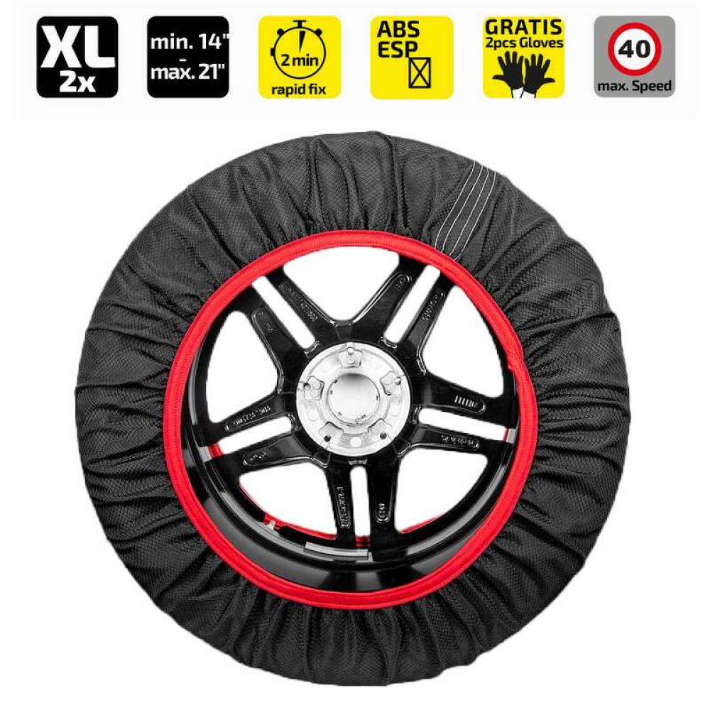 Set 2 huse antiderapante zapada, marimea L, 14''- 20'', Snow Grip Pro 735.53 Heyner Set 2 huse antiderapante zapada, marimea L, 14''- 20'', Snow Grip Pro 735.53 Heyner