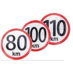 Autocolant reflectorizant fi 15cm limita viteza 100km/h 5218 Automax