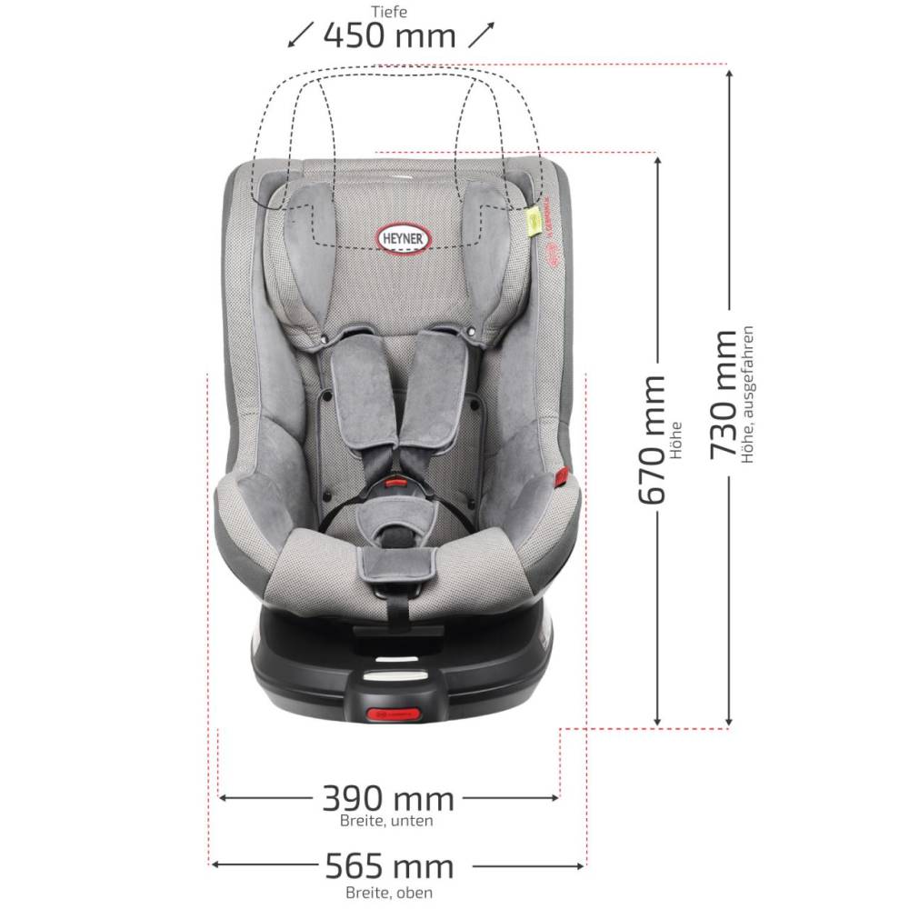 Scaun auto copii rotire 360gr, 0-4 ani, ISOFix Heyner Kids Reboarder MultiFix Twist 782.12 Heyner 