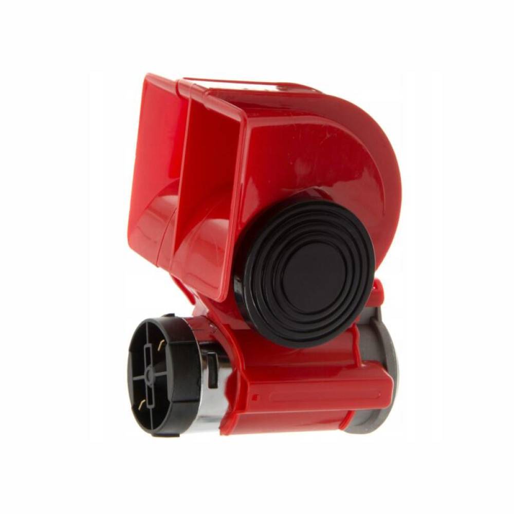 Claxon 12V, tip melc, cu compresor, 139dB, rosu, 58103 Carmotion