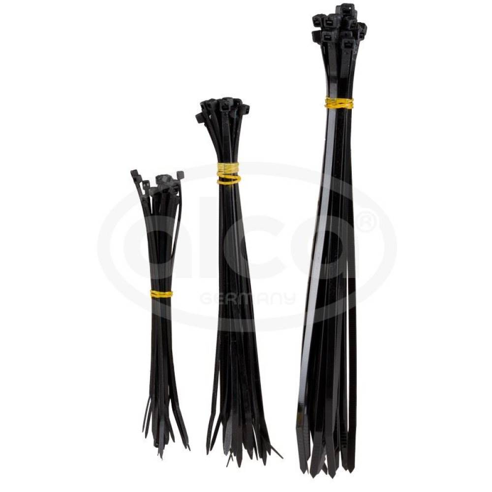 Set 120 coliere plastic, 6x20 bucati, alb si negru, 630.03 Alca