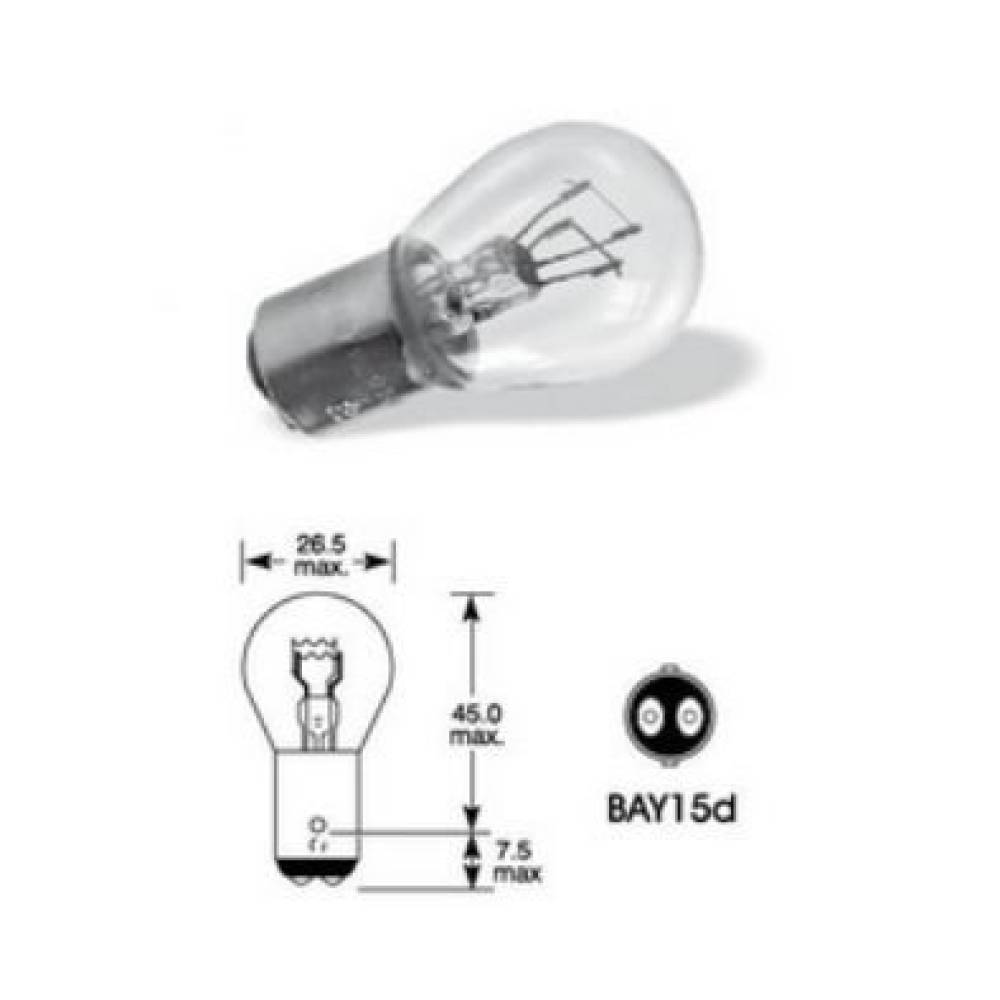 Bec pozitie frana 24V/21W/5W P21/5W BAY15D 58823 Vision