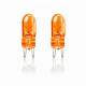 Set 2 becuri soclu sticla fara dulie 12V 3W W3W -T10 galben 2026 Vecta