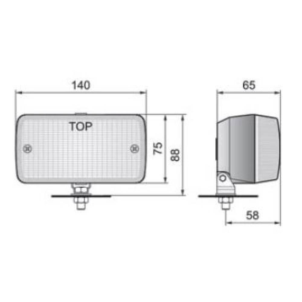 Lampa mers inapoi 1 surub, 140x75 LA1.02104 Wesem 
