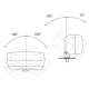 Lampa mers inapoi 1 surub, 140x75 LA1.02104 Wesem 