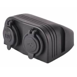 Priza bricheta cu 2 USB, 1A+2.1A, cu capace 12/24V Cyrus 42561 CarCo 