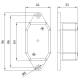 Lampa gabarit 63x42, LED, rosie, cu suport 2 urechi, FT-001-C3 Fristom