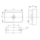 Lampa gabarit 80x45, bec, rosie, fara suport, 12-24V, G17 Gmak  