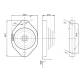 Lampa gabarit fi45, LED, galbena, cu suport cu urechi, 12-24V, M05 Gmak 
