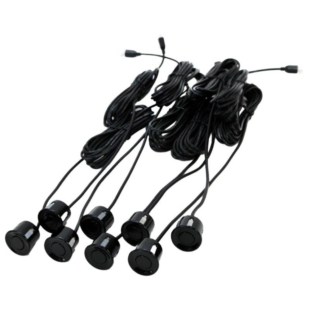Set 8 senzori parcare 4 spate 4 fata, negri, fi22, cu alarma 01575 Amio