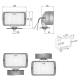 Proiector 156x92, dreptunghiular, faza lunga,  HP3 Wesem 16063 