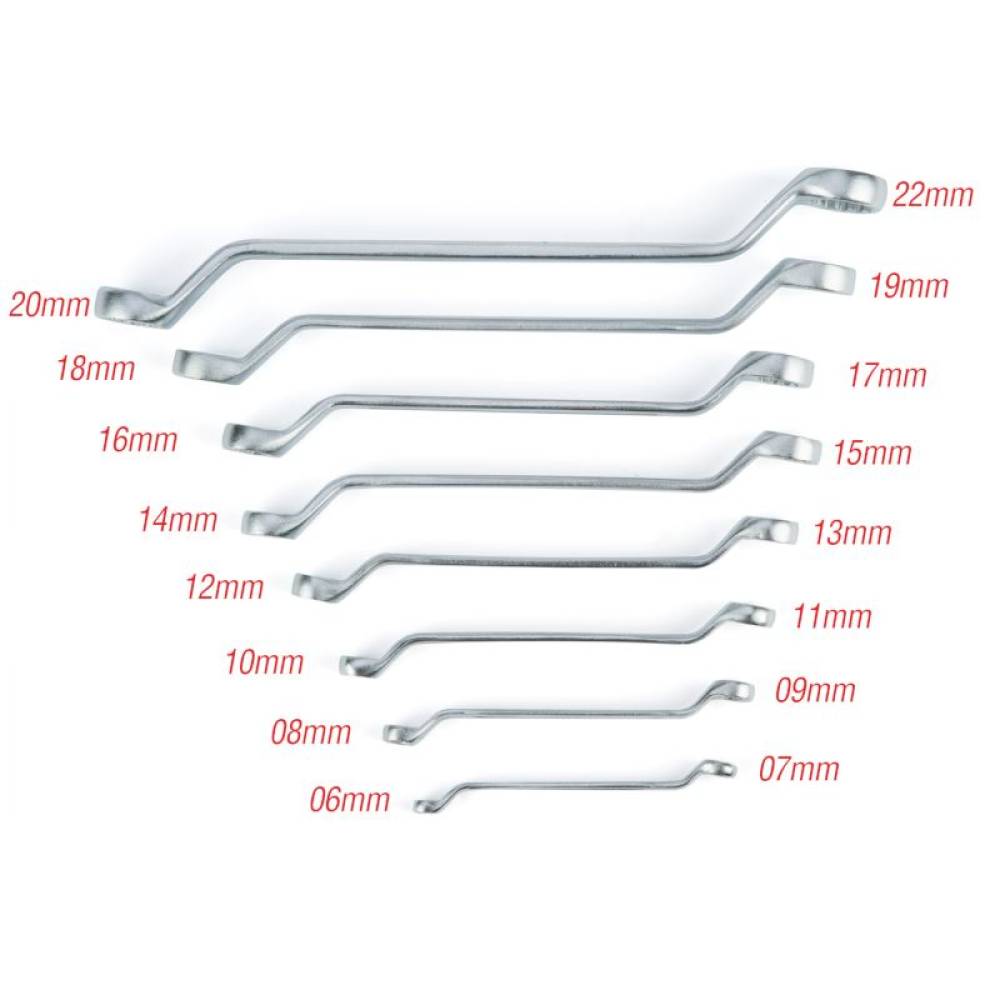 Set 8 chei inelare cu cot, 6-22mm, 04196 Amio