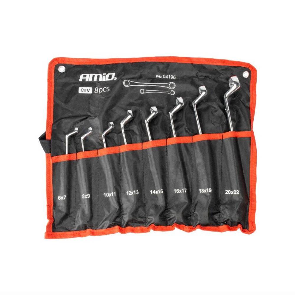 Set 8 chei inelare cu cot, 6-22mm, 04196 Amio