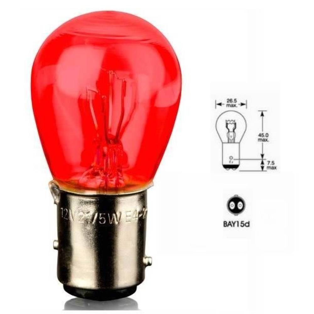 Bec pozitie frana 12V/21W/5W -P21/5W BAY15D rosu 2163 Vecta