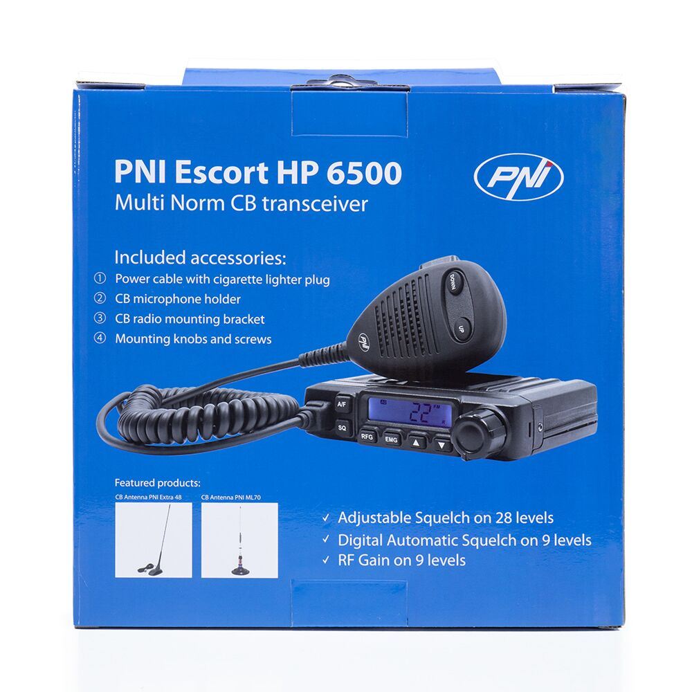 Pachet statie radio PNI ESCORT HP6500L 4W cu antena PNI EXTRA40 Pachet statie radio PNI ESCORT HP6500L 4W cu antena PNI EXTRA40