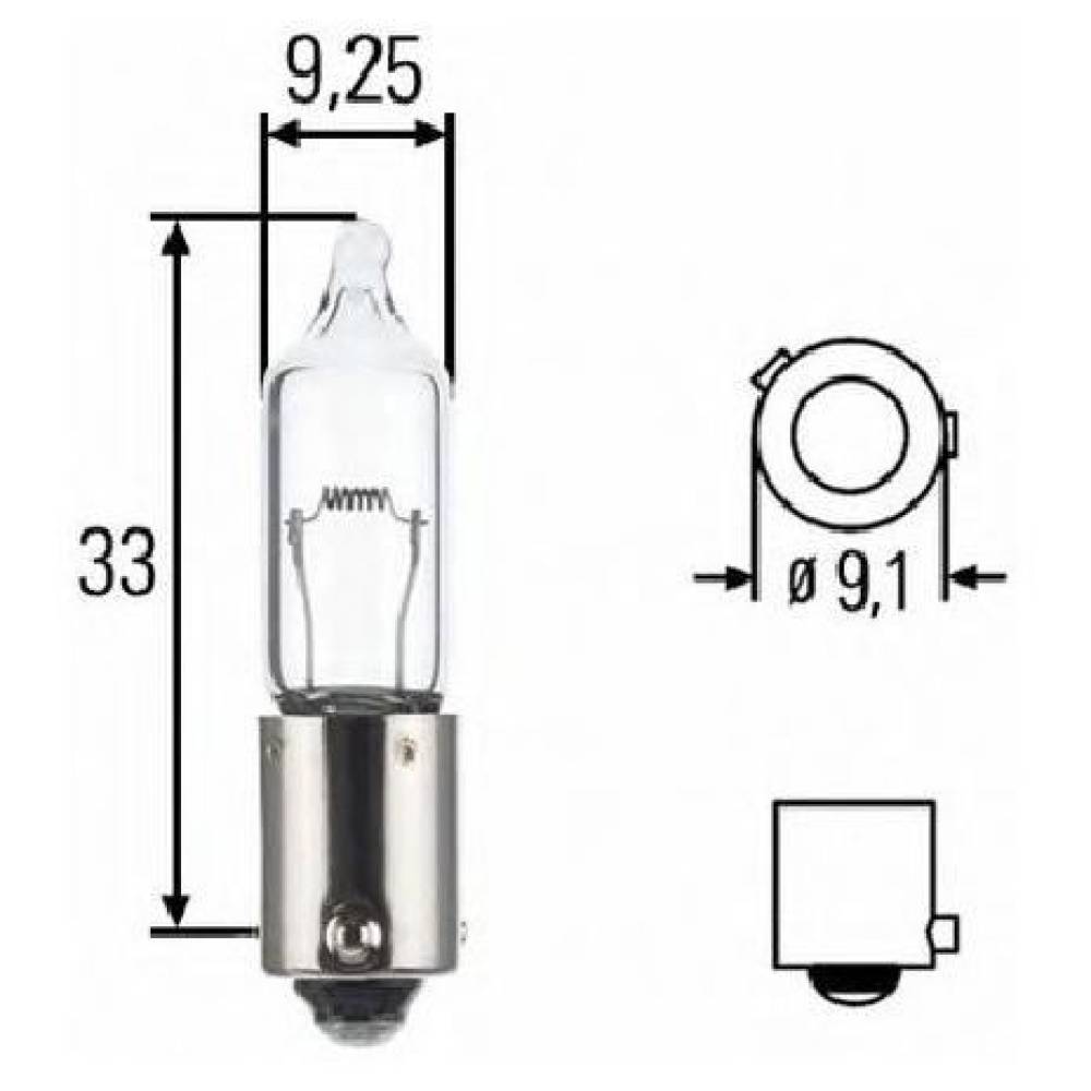 Bec H21 24V girofar, semnalizare BAY9s 9012025 Starlux/ 008417-012 Hella/64138 Osram Vision 58851