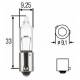 Bec H21 24V girofar, semnalizare BAY9s 9012025 Starlux/ 008417-012 Hella/64138 Osram Vision 58851