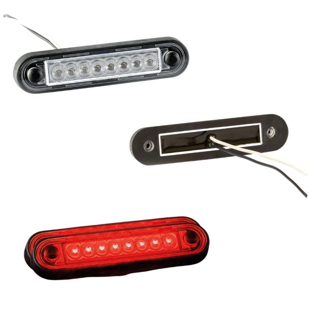 Lampa suplimentara frana, 120mm, cu LED, 12-24V, rosie, dispersor alb FT-191 Led Fristom Lampa suplimentara frana, 120mm, cu LED, 12-24V, rosie, dispersor alb FT-191 Led Fristom