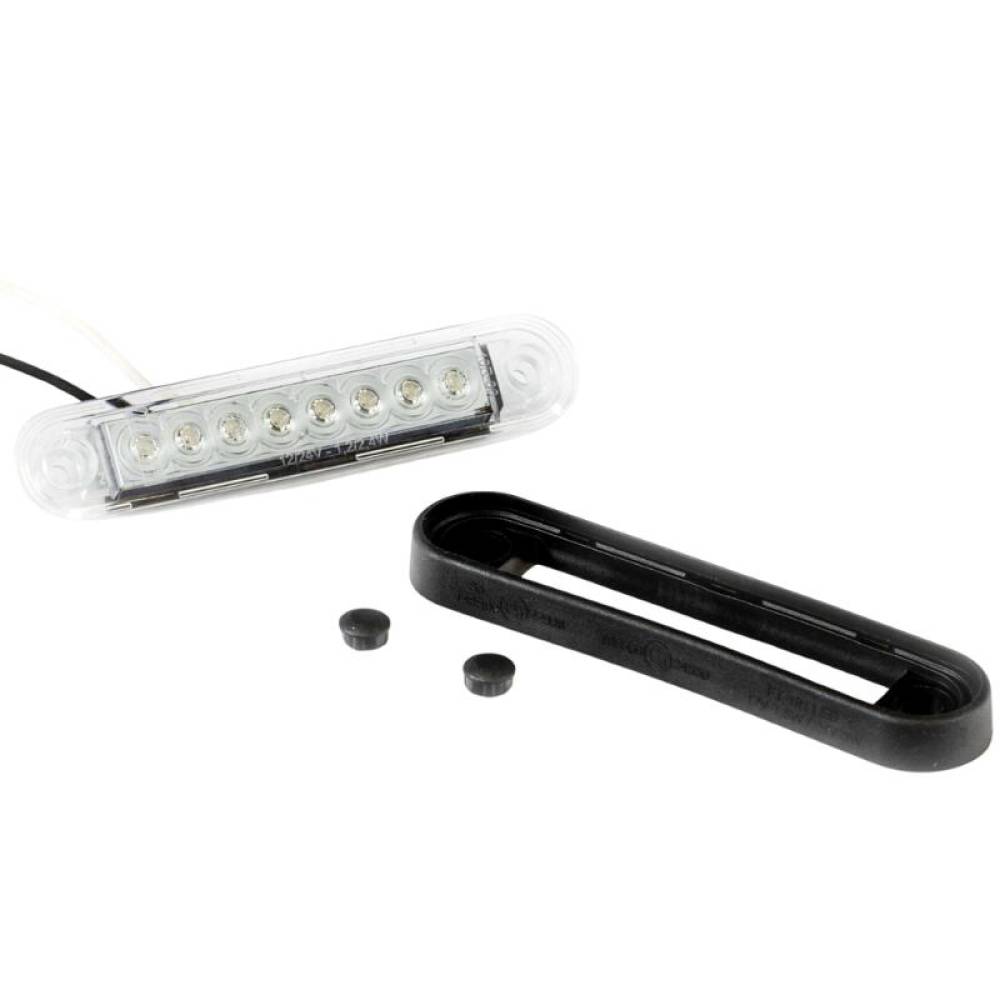 Lampa suplimentara frana, 120mm, cu LED, 12-24V, rosie, dispersor alb FT-191 Led Fristom Lampa suplimentara frana, 120mm, cu LED, 12-24V, rosie, dispersor alb FT-191 Led Fristom