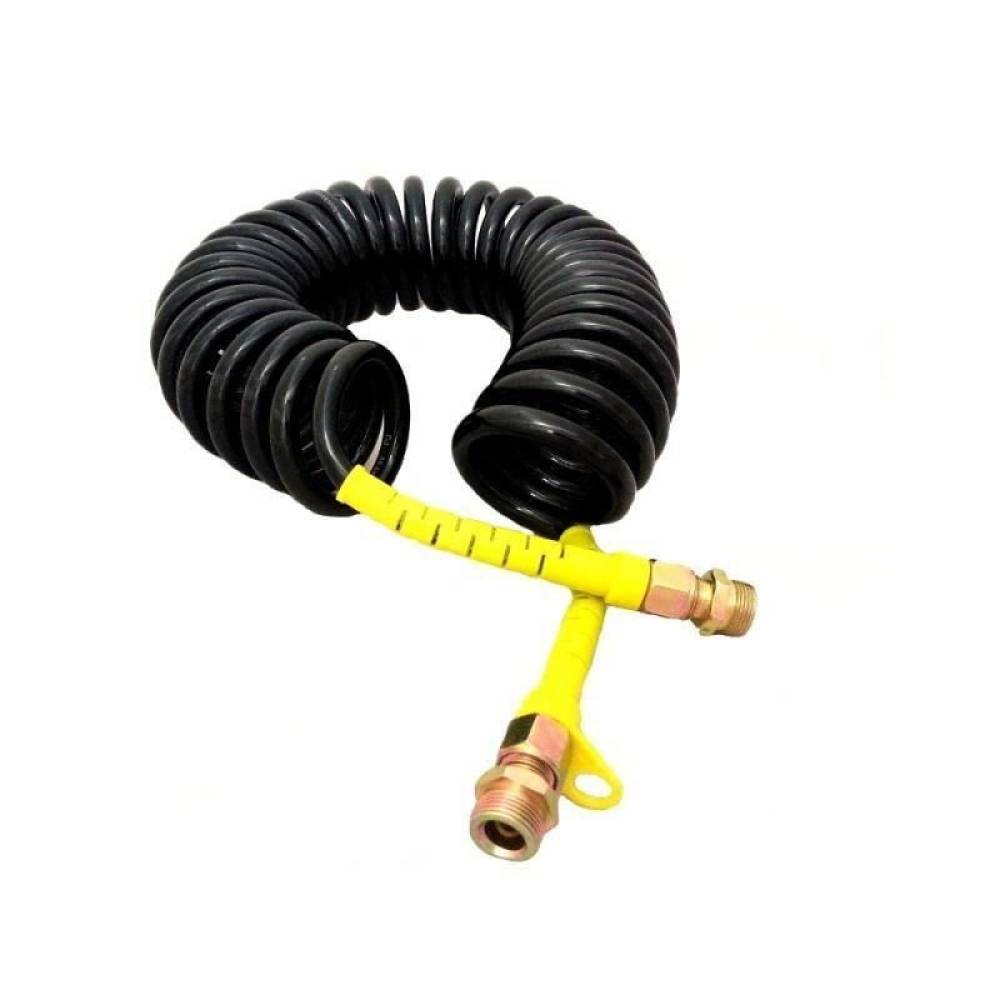 Furtun aer frana M16, spiralat 5.5m, negru cu galben, P1617-A