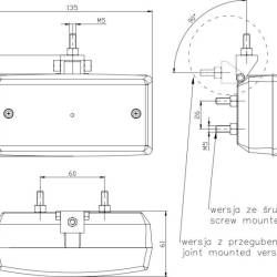 Lampa ceata 135x90 DOB-050 P BP Fristom