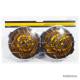 Set Proiectoare fi160, faza lunga, cu grila, sticla galbena HO1.06916 Wesem 