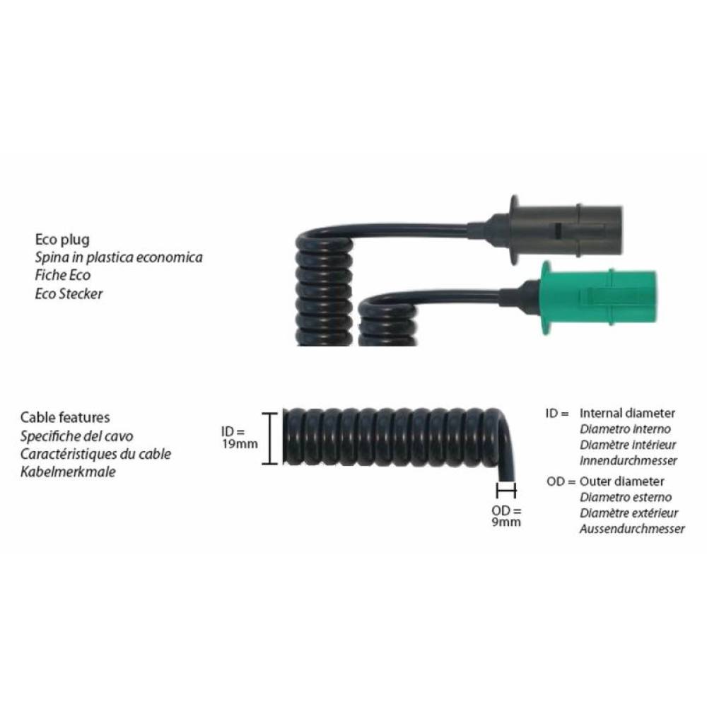 Cablu curent 7 pini, Tip S, ISO3731, 3.5m, 24V, 42056.1580 Reflex-Allen Italia