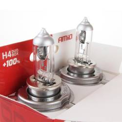 Set 2 becuri H4 12V 60-55W +100%, 5000K, LumiTec Silver 01402 Amio