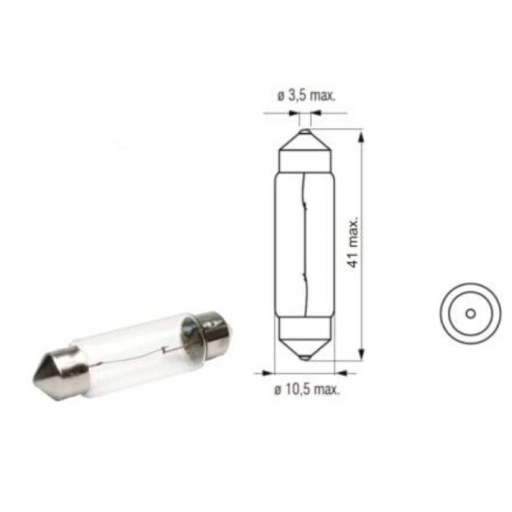 Bec sofite 12V/10W C10W T11x41 SV8.5 CarCo 42363