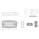 Lampa gabarit, 114x54, LED, cu suport si semnalizare, W158 1137 Was