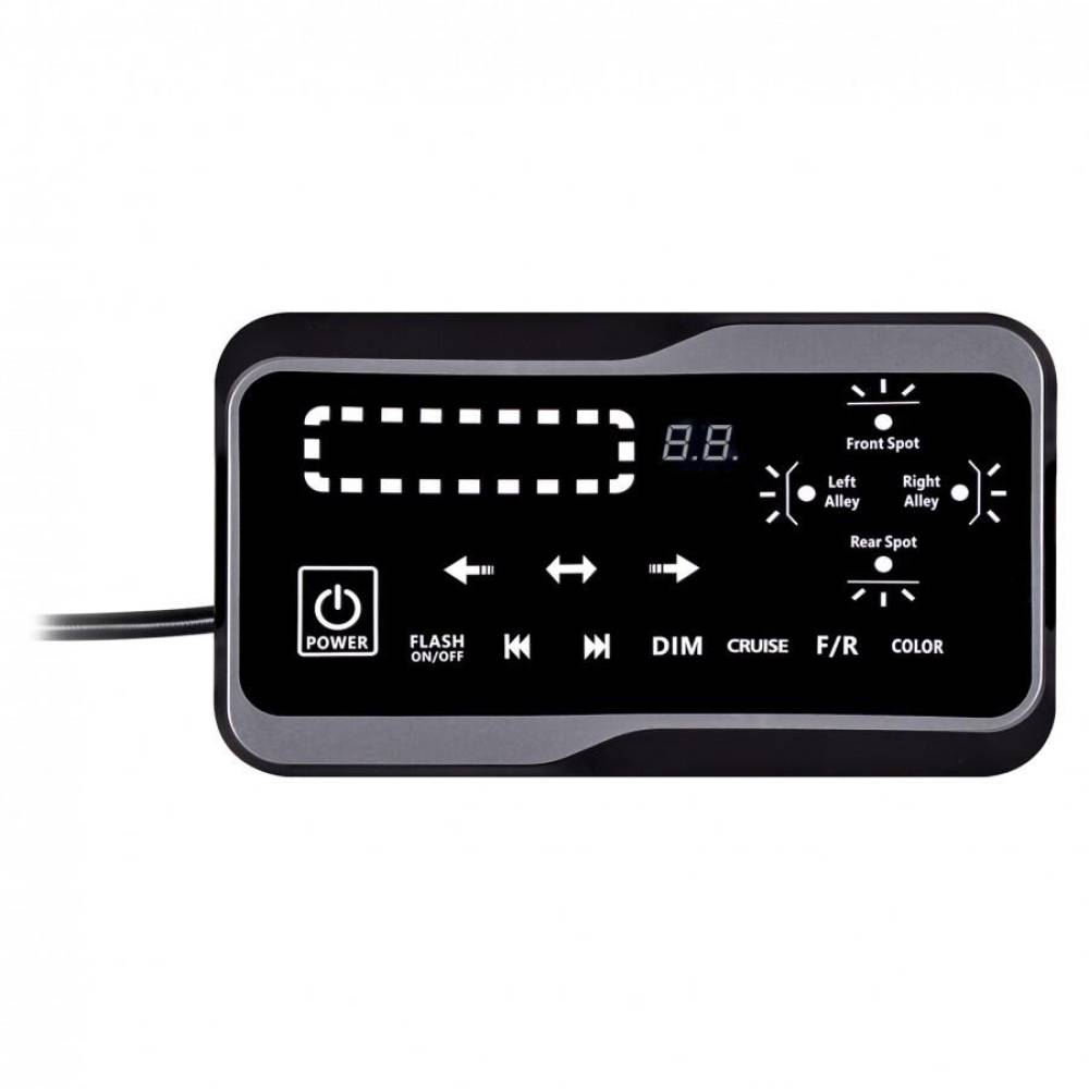 Girofar rampa transversal Led, 120x20cm, 12-24V, albastru, Roof bar TB2 BLK0068