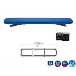 Girofar rampa transversal Led, 120x20cm, 12-24V, albastru, Roof bar TB2 BLK0068