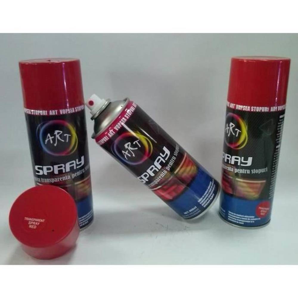 Spray vopsea transparenta pentru lampi Rosu 400ml Art Spray vopsea transparenta pentru lampi Rosu 400ml Art