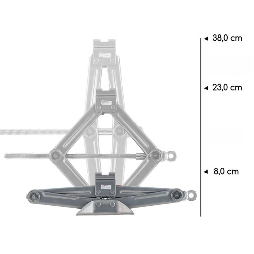 Cric foarfeca, 1.5T, 25-38cm, cu manivela, TUV, 436.00 Alca