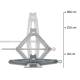 Cric foarfeca, 1.5T, 25-38cm, cu manivela, TUV, 436.00 Alca