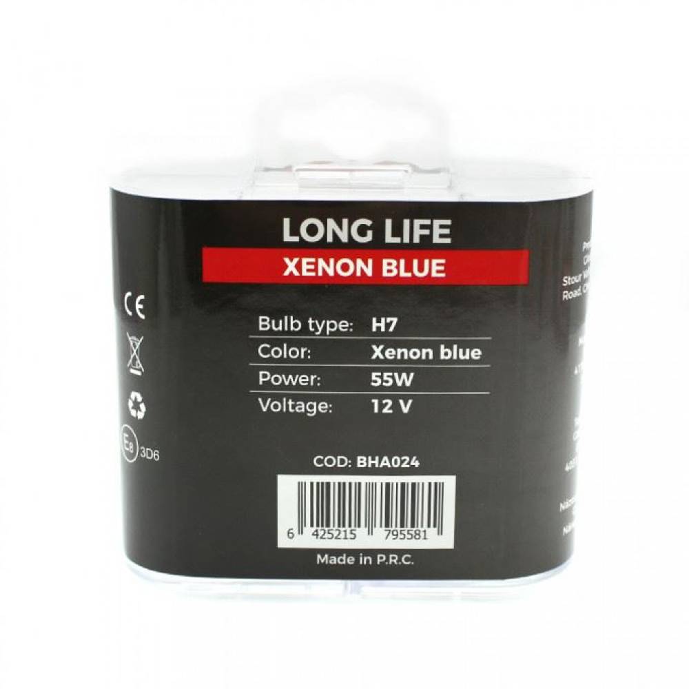 Set 2 becuri H7, 12V/55W, Xenon extra 100%, Carguard BHA024