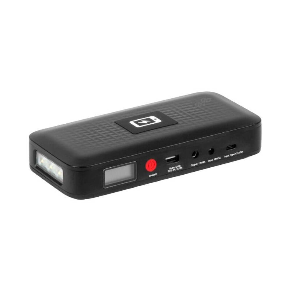 Starter auto multifunctional portabil, baterie externa, 12V 12Ah 800A, lanterna LED 5 moduri si afisaj LCD, pornire motor si incarcare wireless dispozitive electronice 10W cu USB 2.4A, 04055 Amio