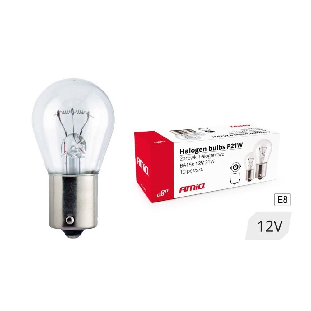 Bec semnalizare 12V/21W P21W BA15S, cutie 10 bucati, 01491 Amio