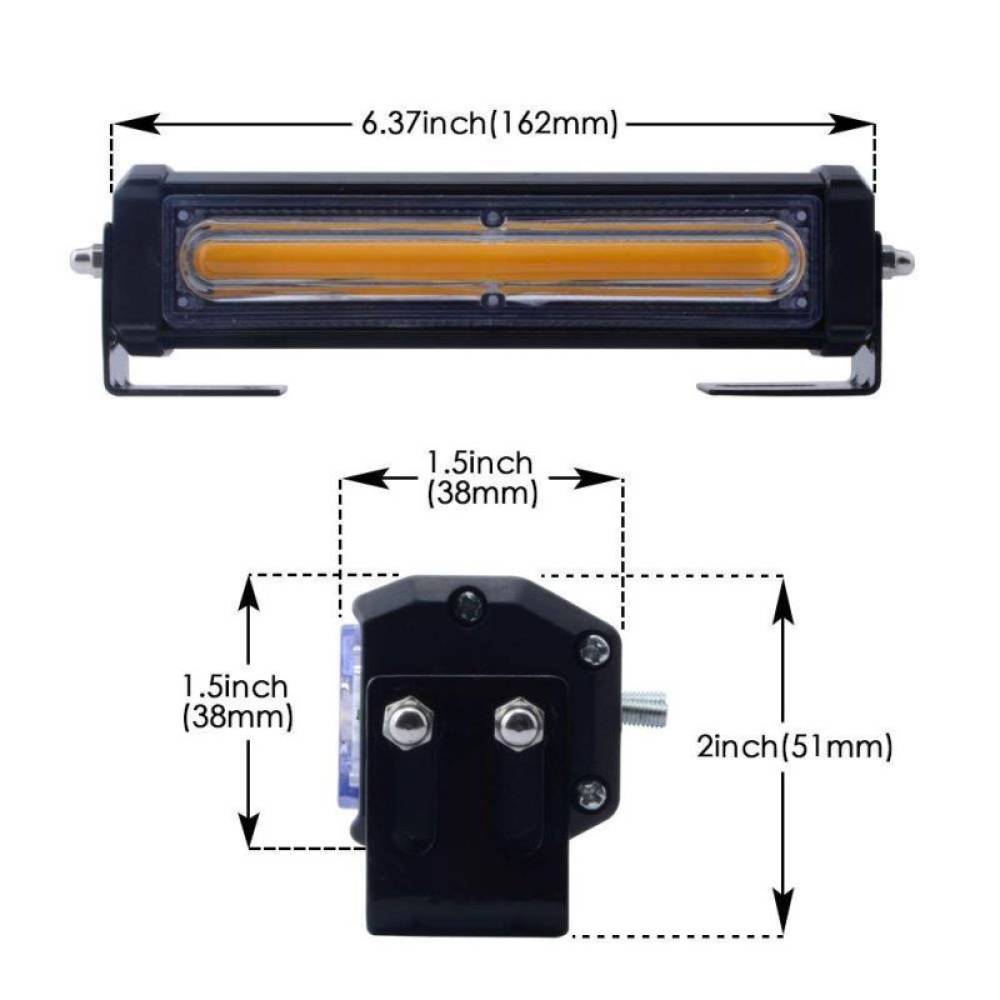 Lampa stroboscopica LED COB 160/40x40mm galbena, 2 bucati/set S316-1T2 Cob Lampa stroboscopica LED COB 160/40x40mm galbena, 2 bucati/set S316-1T2 Cob