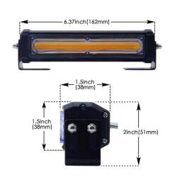 Lampa stroboscopica LED COB 160/40x40mm galbena, 2 bucati/set S316-1T2 Cob