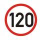 Autocolant reflectorizant fi 12cm limita viteza 120km/h 