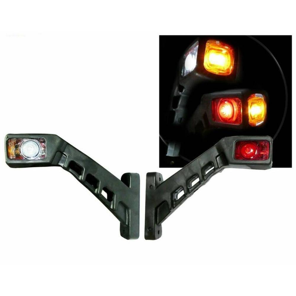 Lampa gabarit cu brat oblic 45°, 185mm, LED, 12-24V, alb-galben-rosu,TYJ 05-015 Lampa gabarit cu brat oblic 45°, 185mm, LED, 12-24V, alb-galben-rosu,TYJ 05-015
