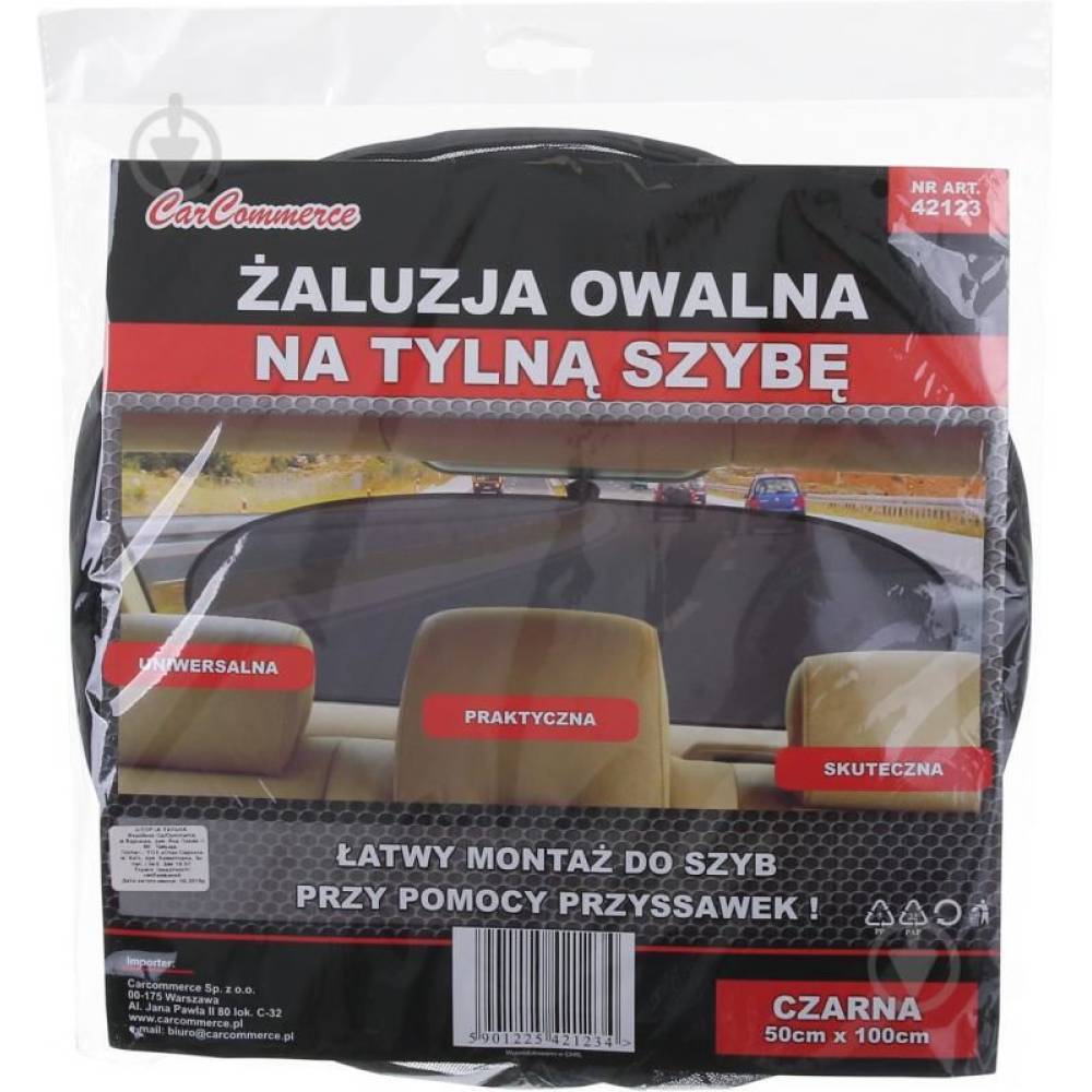 Jaluzele spate 50x100cm, 4 ventuze, 42123 CarCo