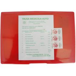 Trusa sanitara auto, moto, dimensiuni mini, 5 ani, rosie, DIN13167