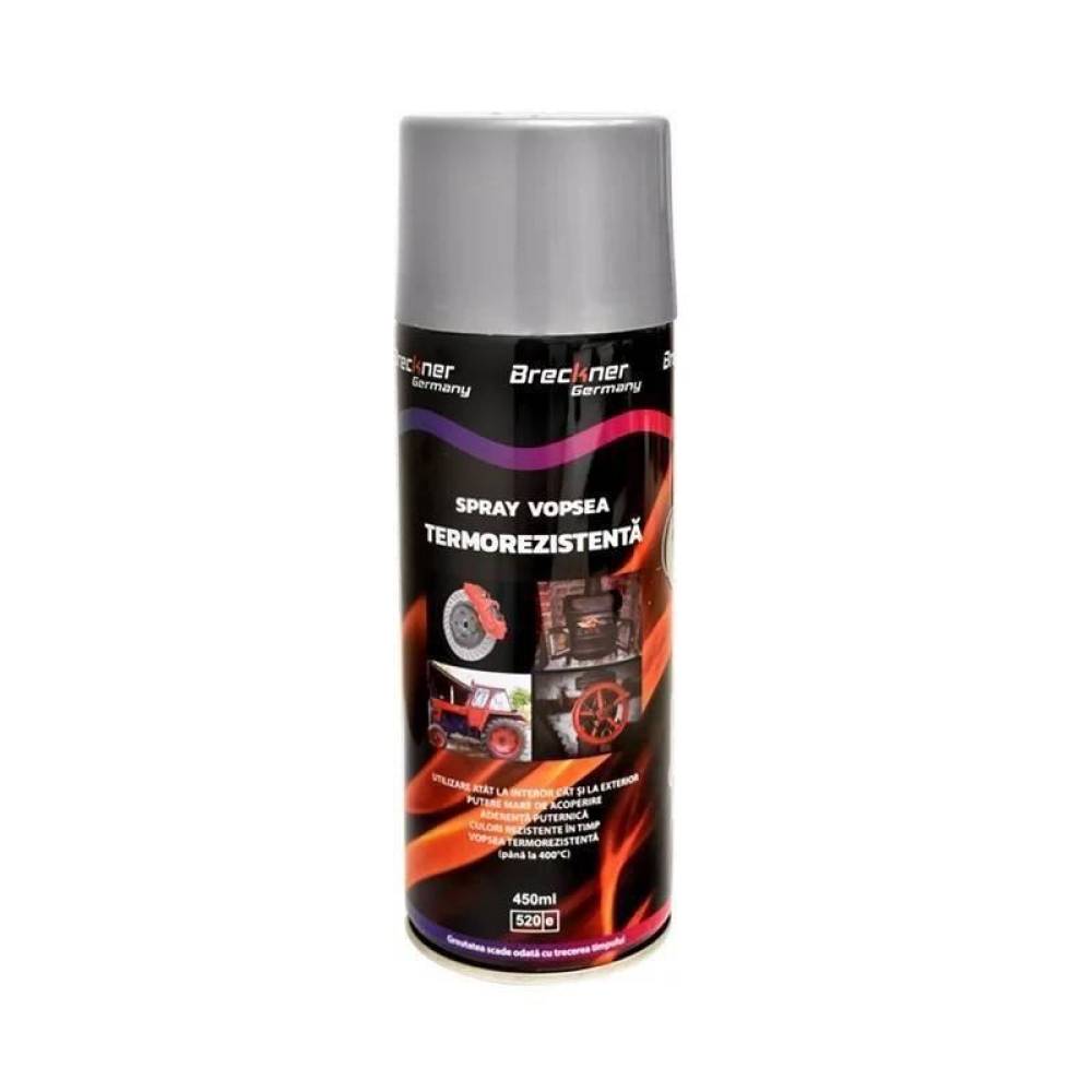Spray vopsea temperaturi inalte, 450ml, Argintiu, termorezistenta, BK83118 Spray vopsea temperaturi inalte, 450ml, Argintiu, termorezistenta, BK83118