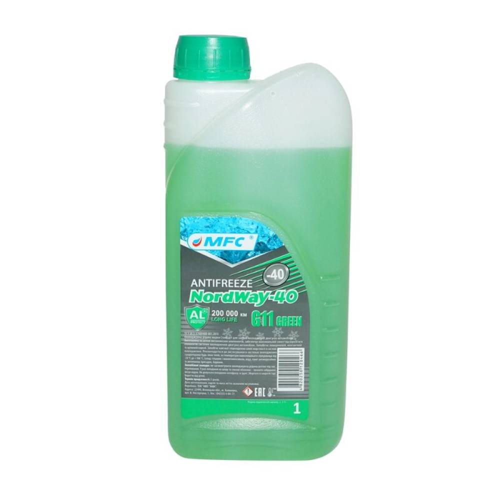 Antigel concentrat, 1L, G11 verde -40grade, NordWay