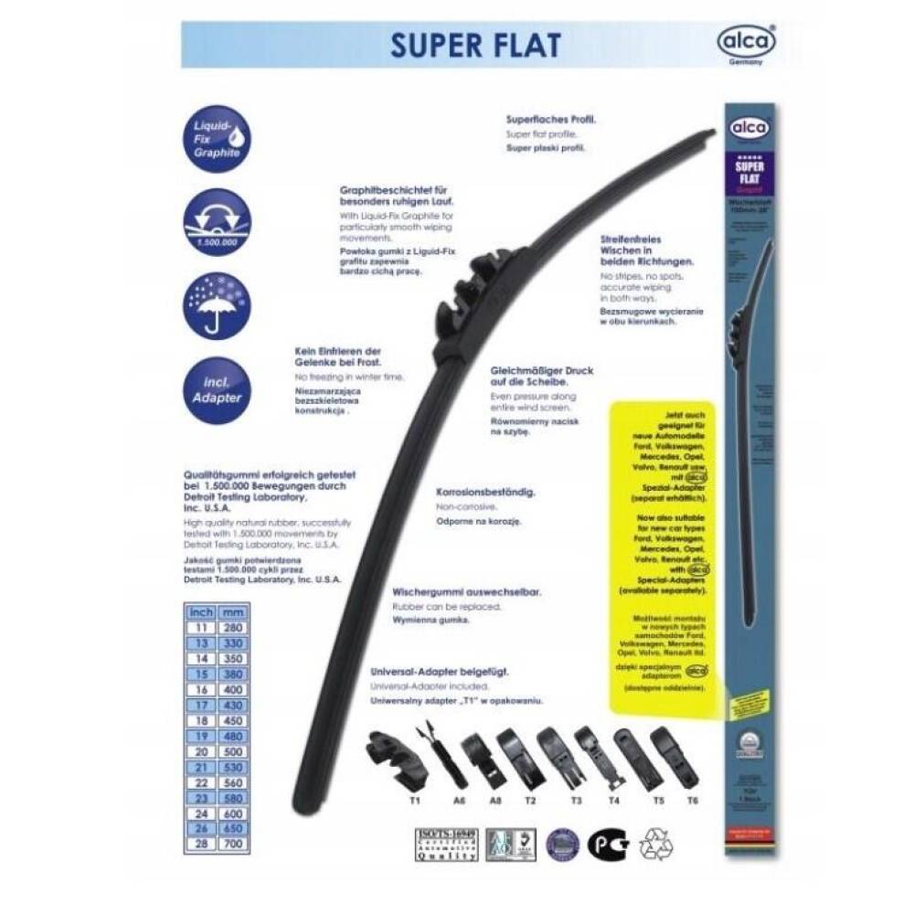 Stergator parbriz 18''/45cm 048.00 Alca Super Flat grafitat