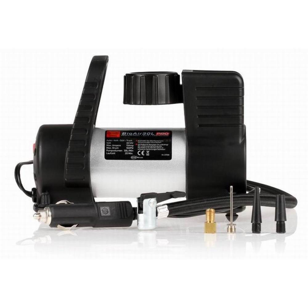 Compresor aer 12V, 9bar Bigair 30L, cu lanterna 237.50 Heyner Compresor aer 12V, 9bar Bigair 30L, cu lanterna 237.50 Heyner
