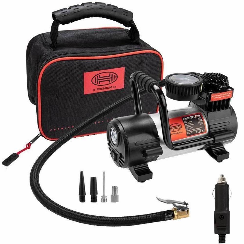 Compresor aer 12V, 9bar Bigair 30L, cu lanterna 237.50 Heyner Compresor aer 12V, 9bar Bigair 30L, cu lanterna 237.50 Heyner